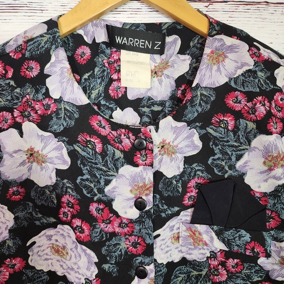 Vintage 80s Warren Z Shirt Dress - Picture 5 of 7